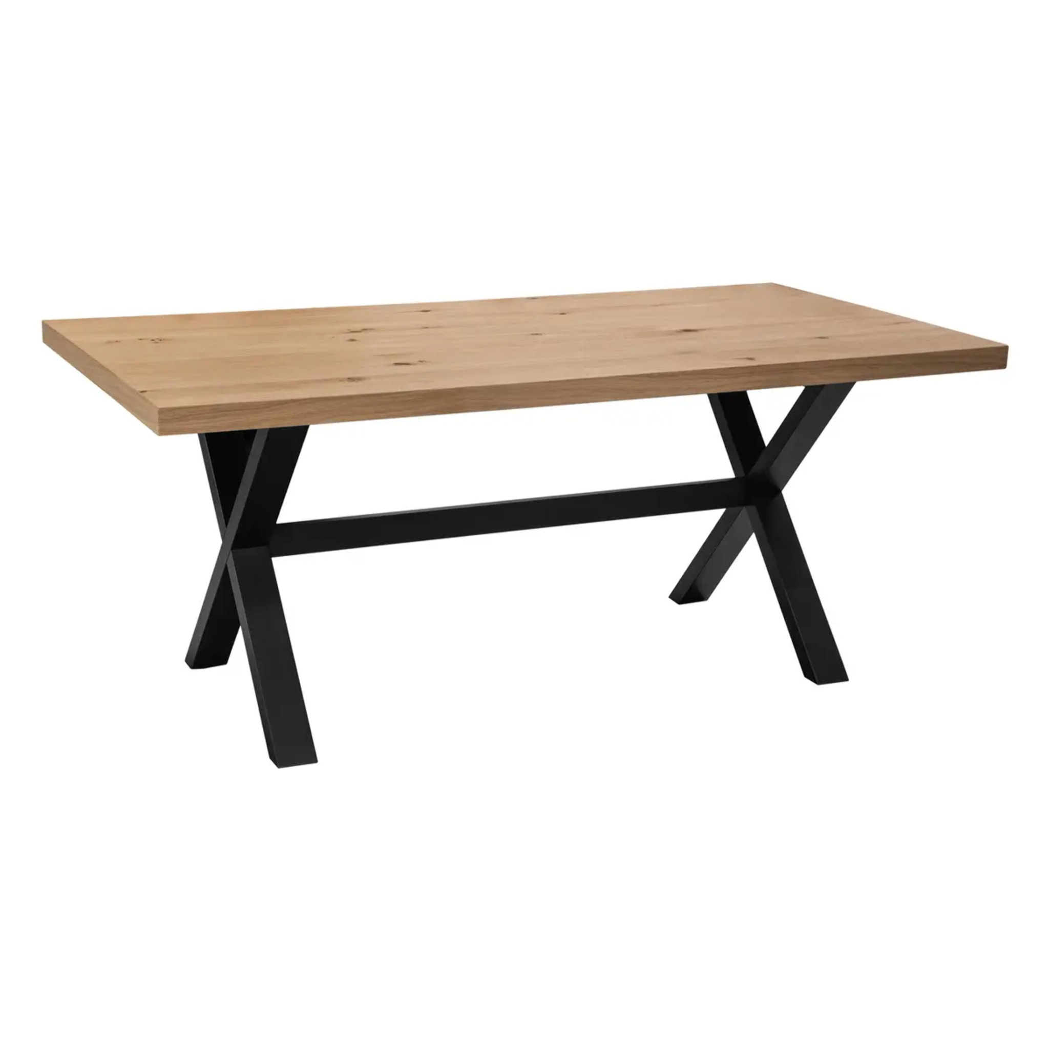 Table à manger "Steja" - noir et bois