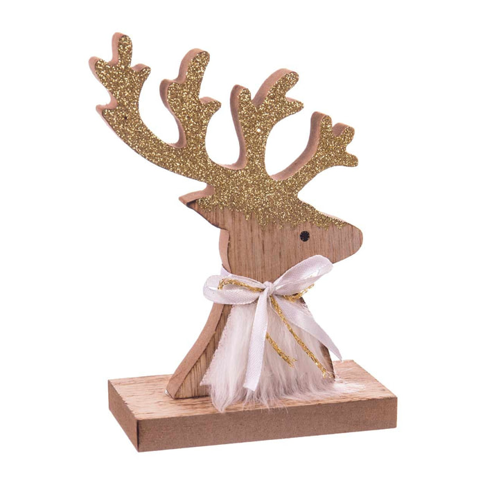 Figure cerf birka bois 15cm