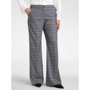 Elena Mirò - Pantalones masculinos de tela con diseño - Azul