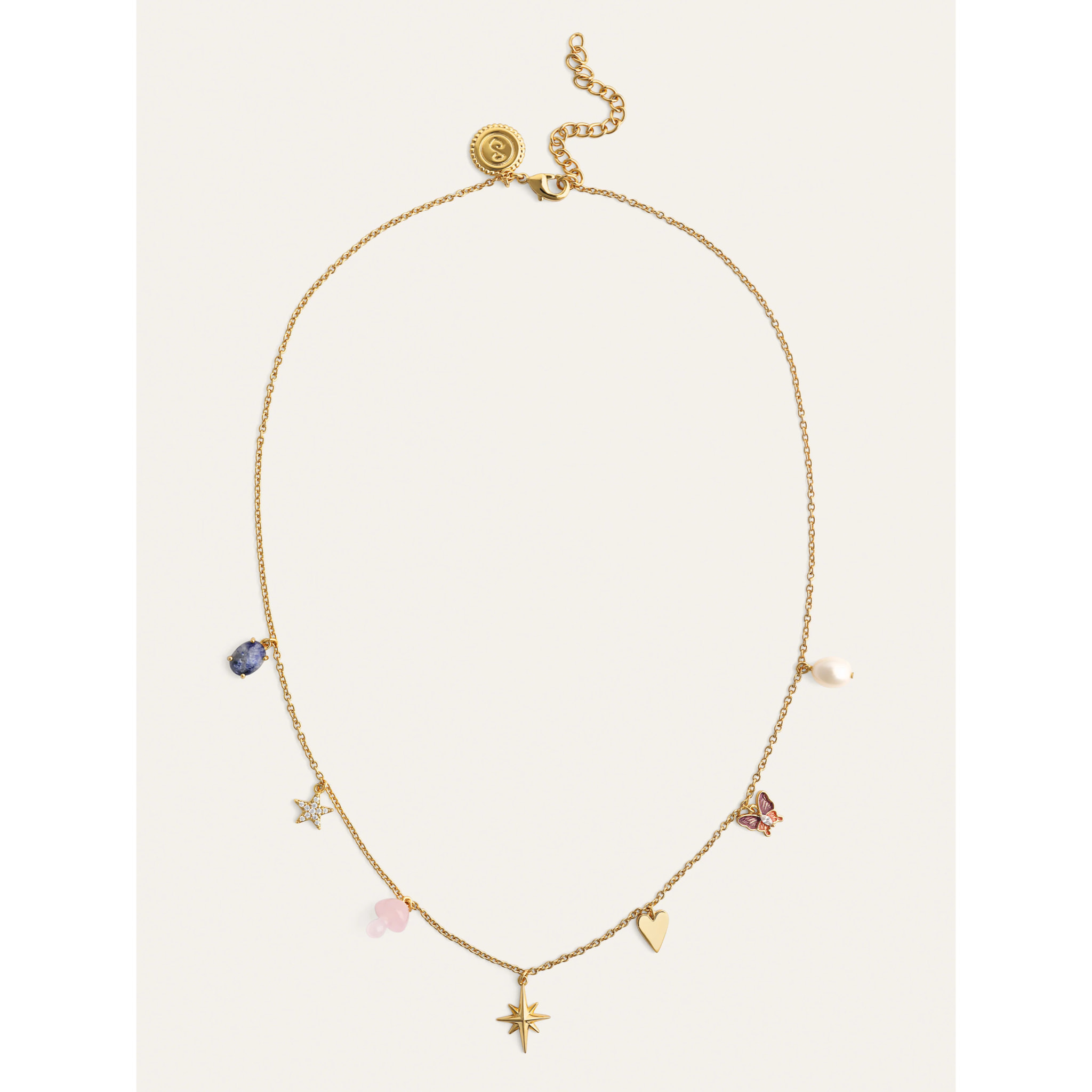 Collar Multicharms Fairy Tale Baño Oro