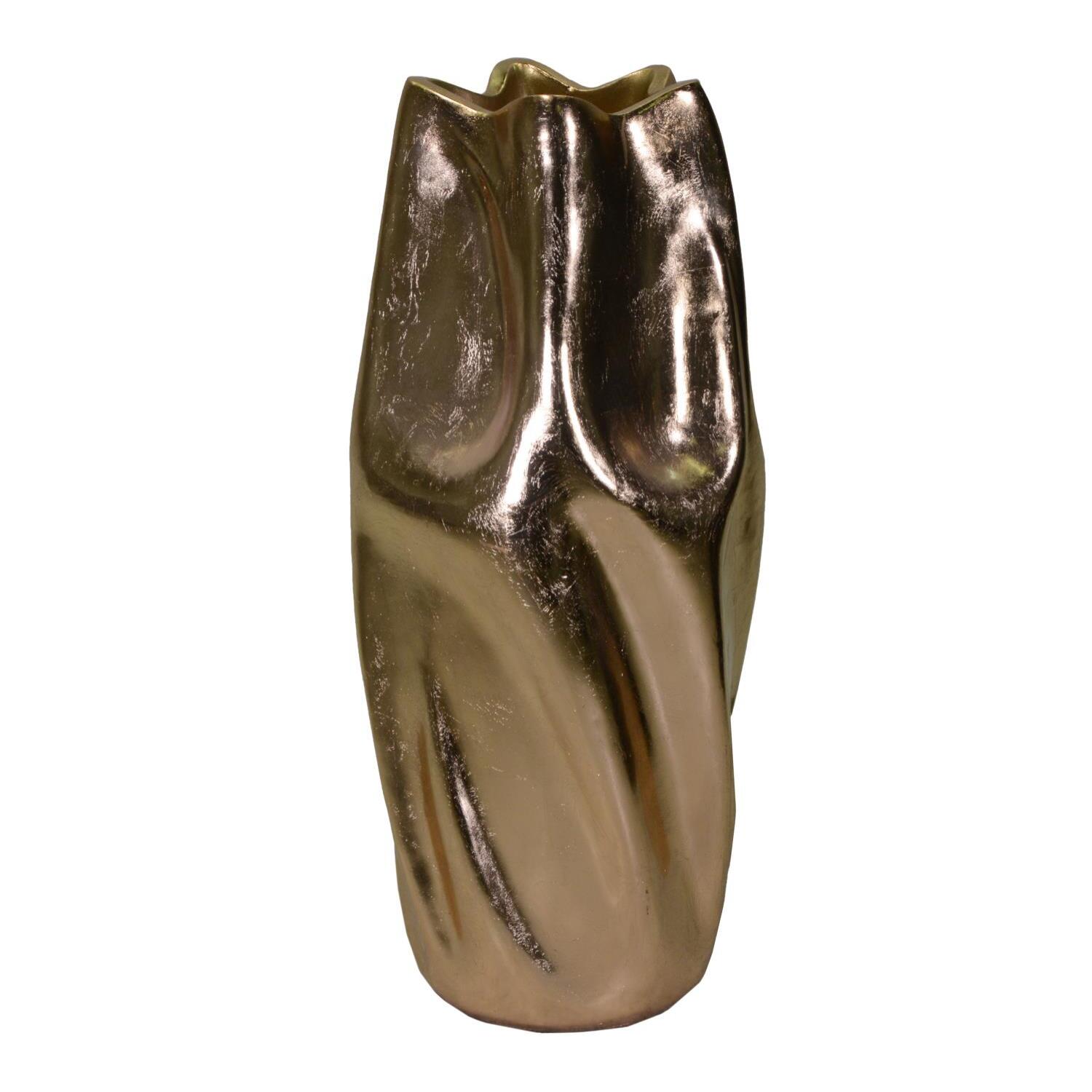 Portavaso in resina oro cm ø45h100