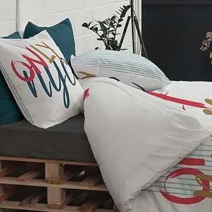 Parure Housse De Couette 3pcs 100% coton 57fils Only