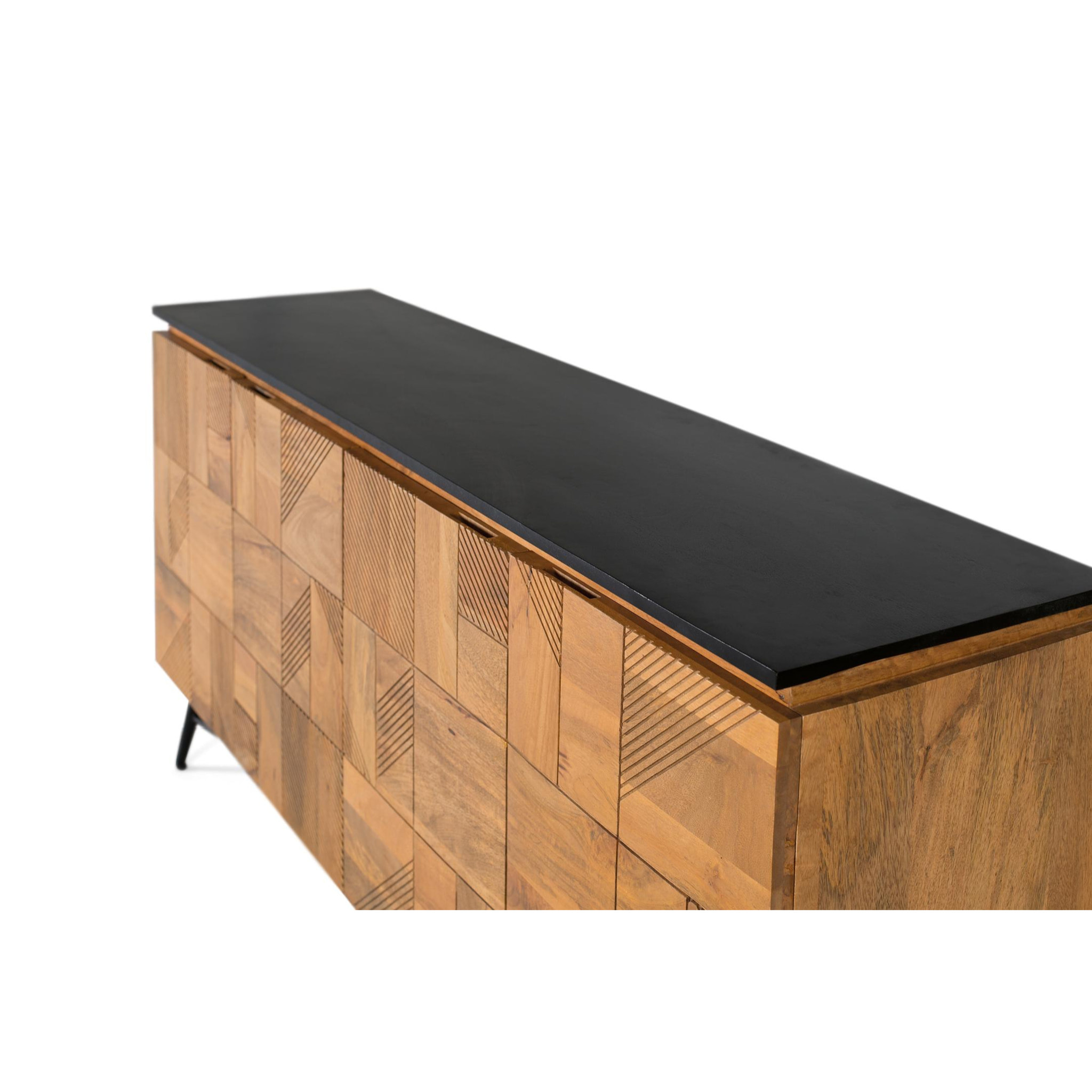 Aparador de Madera de Mango Estilo Retro Moderno