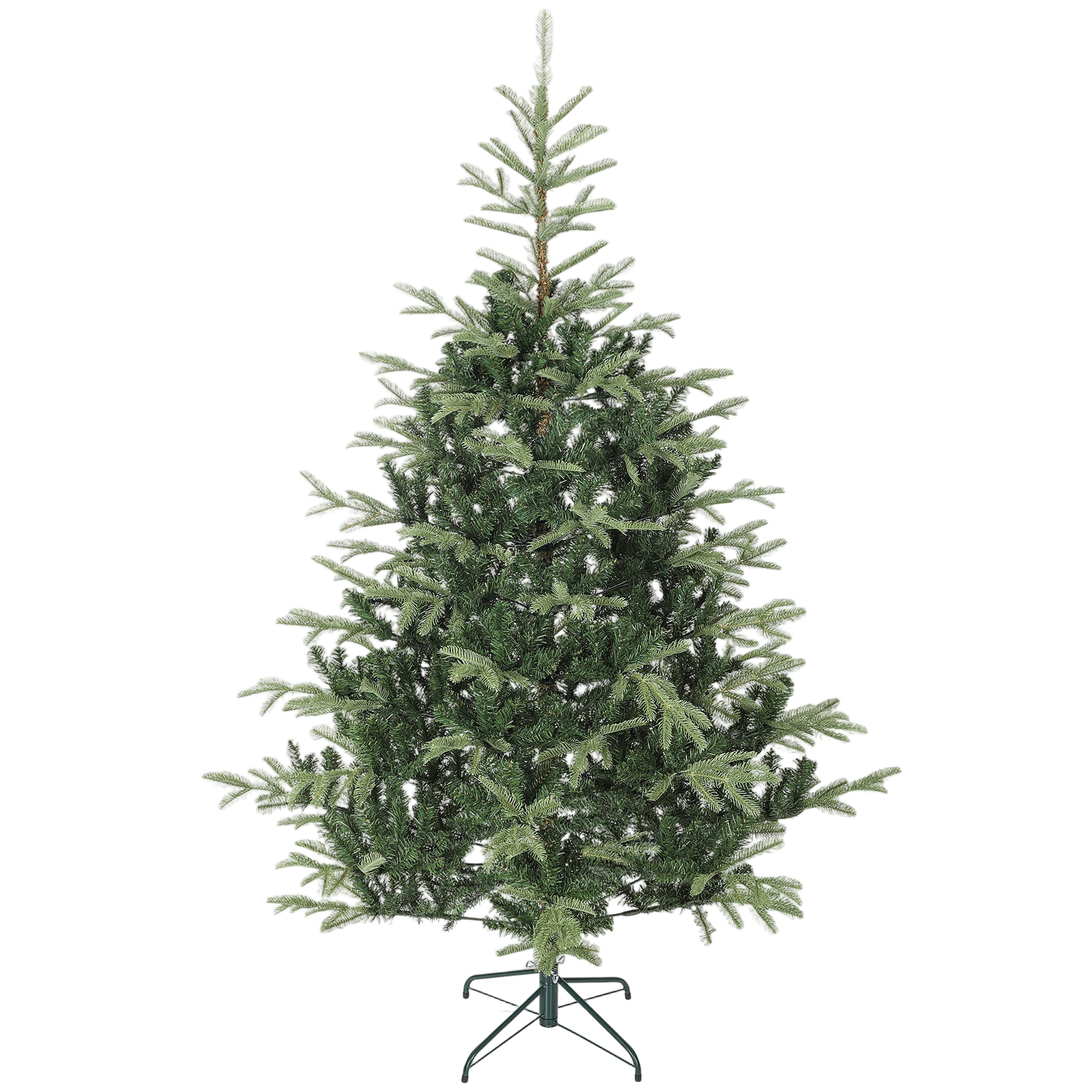 Árbol de Navidad Artificial 210 cm, Árbol de Navidad con 1123 Ramas Densas y Soporte Metálico Plegable, Fácil Montaje, para Salón, Interior, Verde