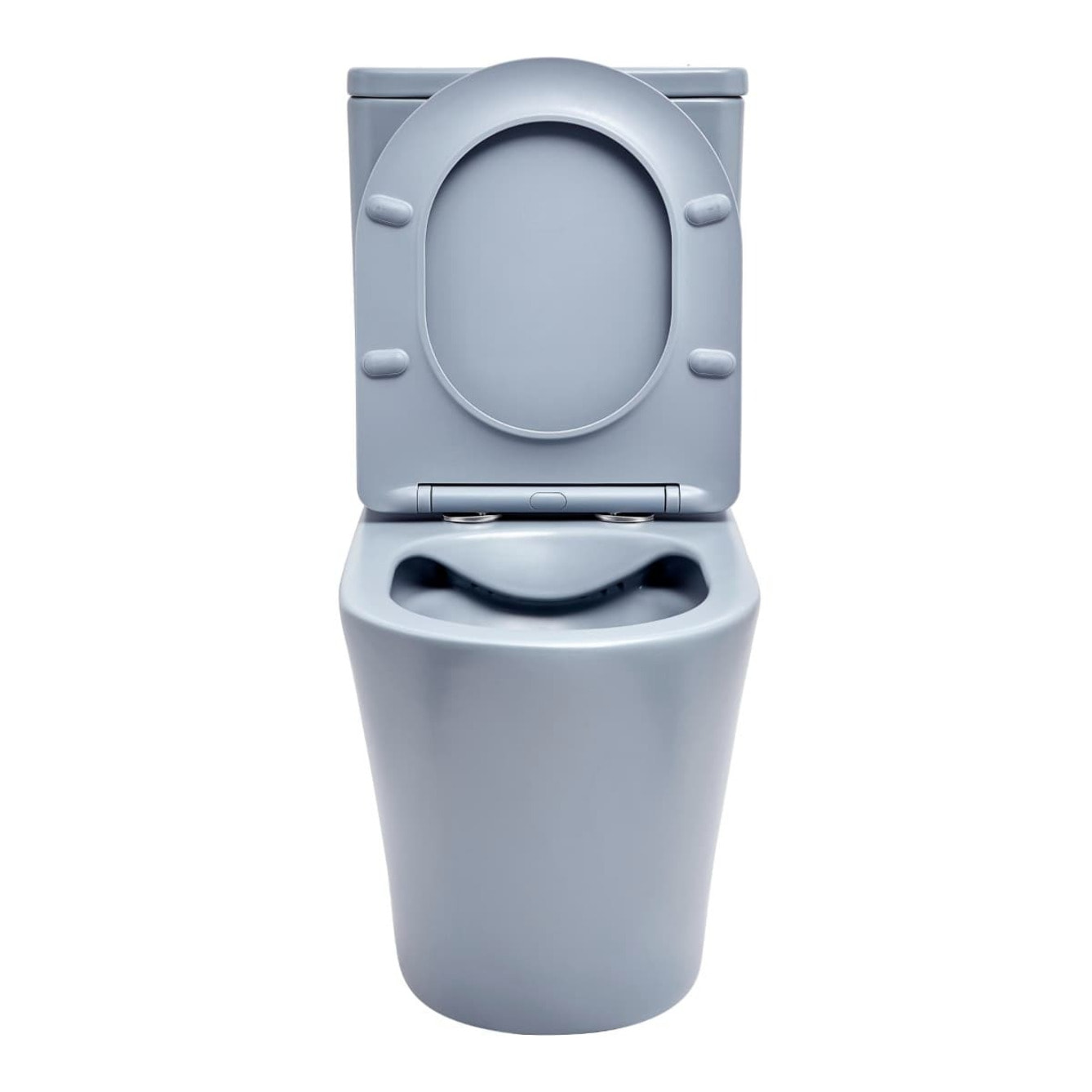 Infinitio WC à poser complet en céramique avec abattant SoftClose, bleu mat (SATINF031VPSNDBLM)