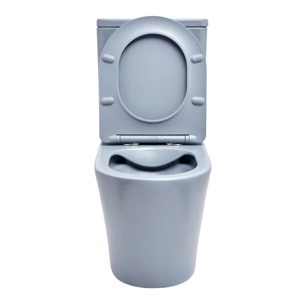 Infinitio WC à poser complet en céramique avec abattant SoftClose, bleu mat (SATINF031VPSNDBLM)