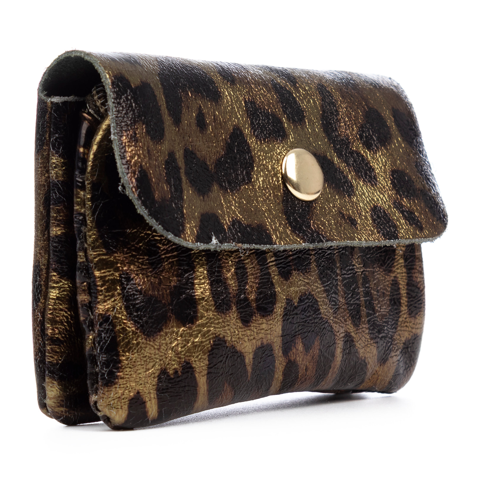 Alpignano monedero mujer. Piel auténtica Gamuza lacada brillante.