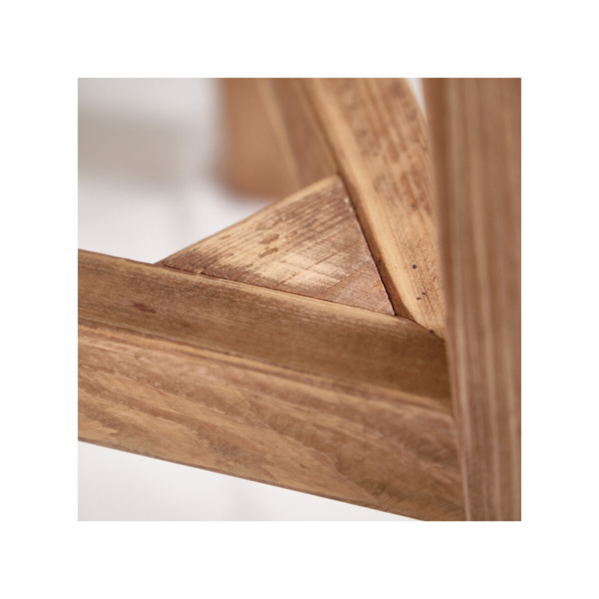 Table haute ronde en bois massif de pin recyclé - ORIGIN