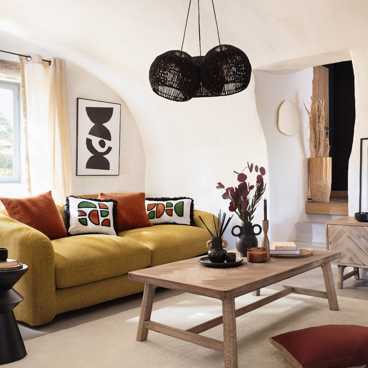 Table basse "Aeris" acacia 130x70cm