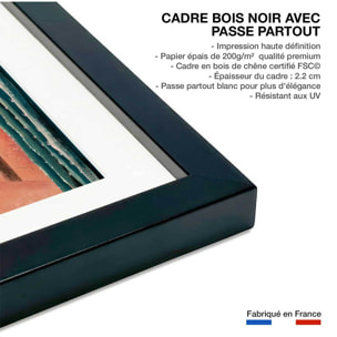 Affiche illustration ambiance la mamounia Affiche sous cadre noir