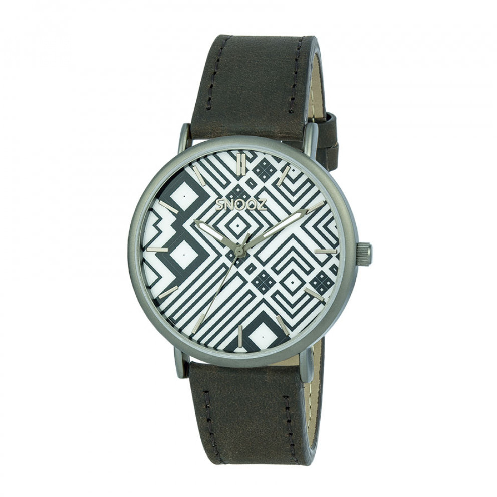 Reloj Snooz SAA1041-76 Unisex Analogico Cuarzo con Correa de Piel