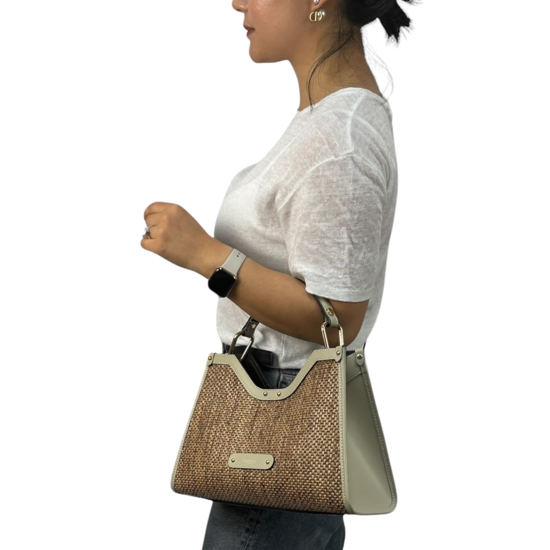 Bolso de mano Cheval Firenze Capri Mini Beige