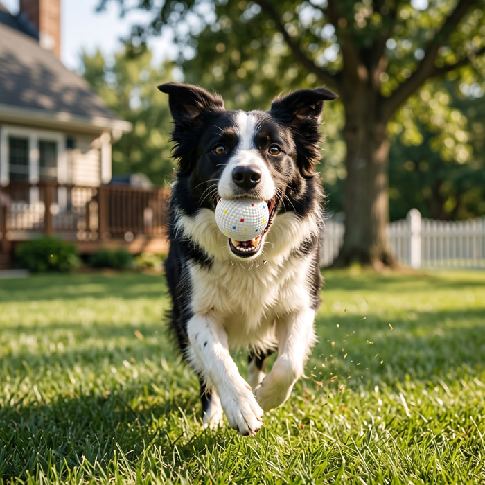 Lot de 6 balles pour chien dia.58mm blanc compatibles lanceur auto