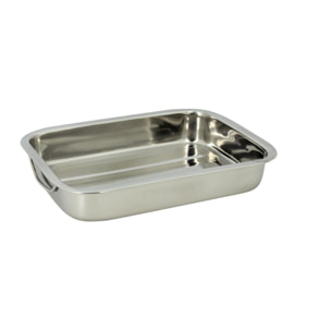Plat à four rectangulaire en inox avec poignées 30x21cm HARRY
