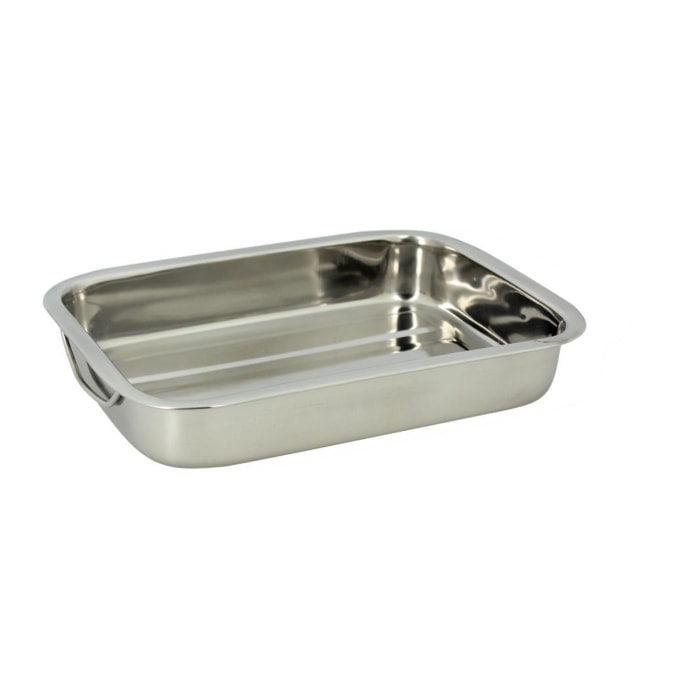 Plat à four rectangulaire en inox avec poignées 30x21cm HARRY