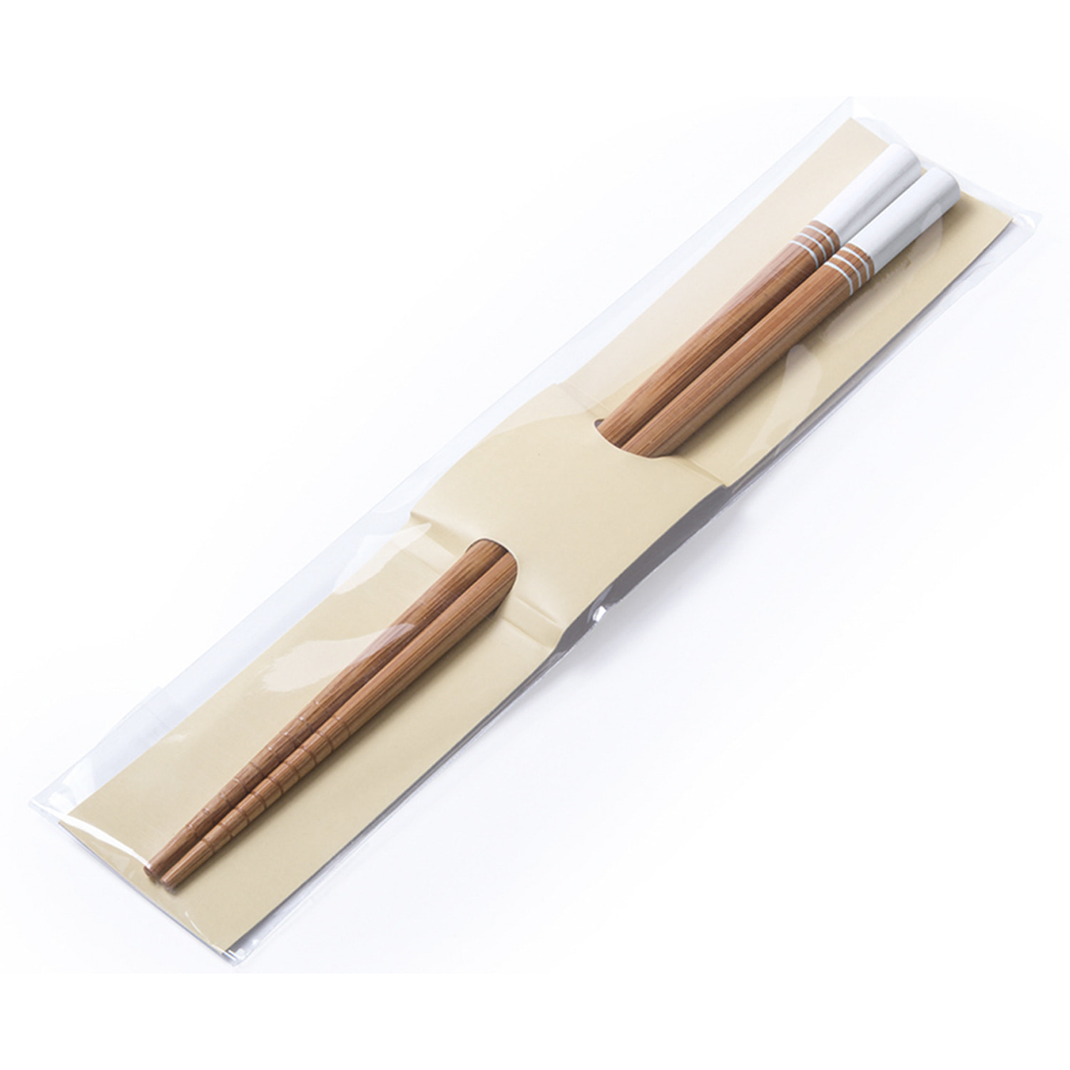 Nesty, set di 2 bacchette in bambù con accessori, presentate in una custodia individuale.