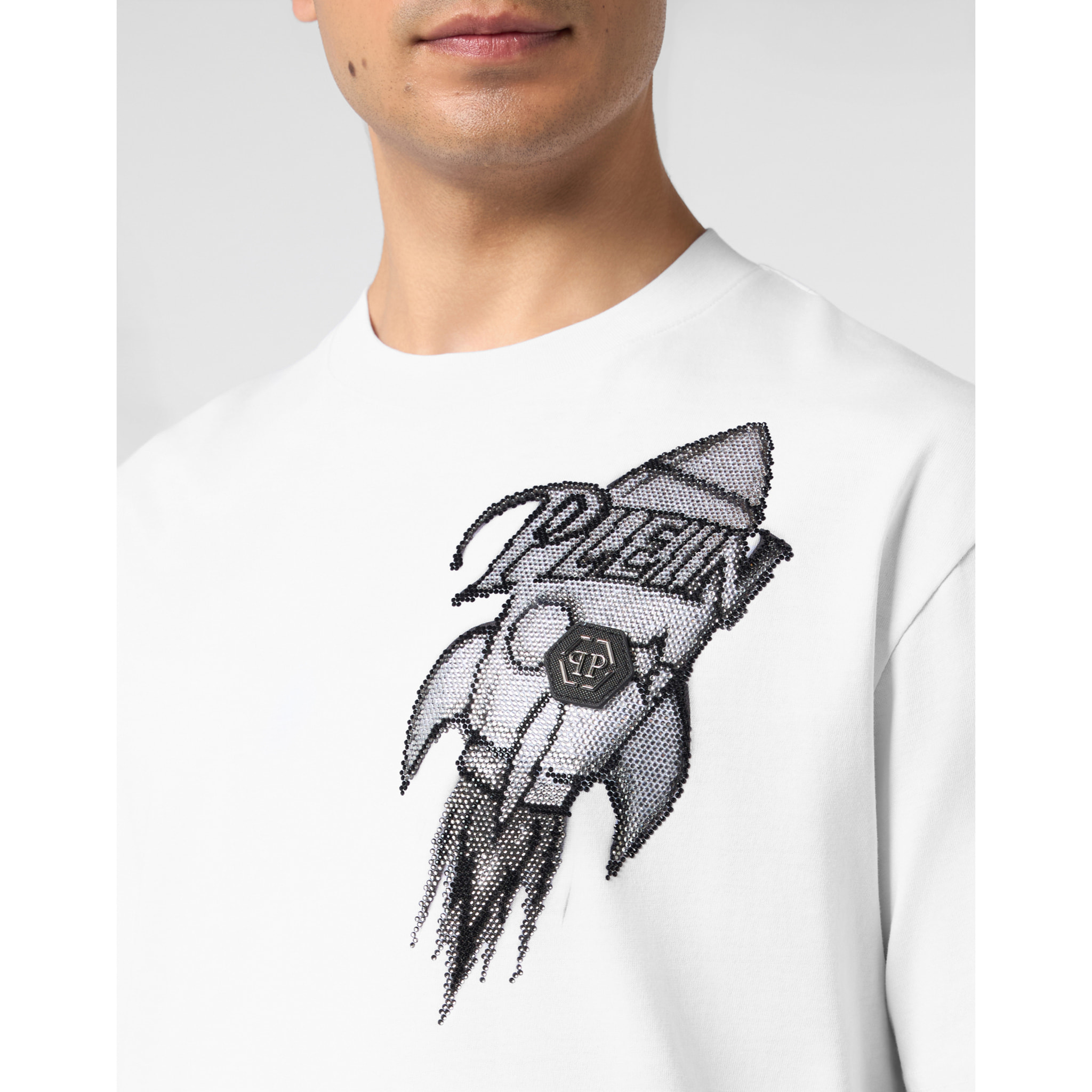 PHILIPP PLEIN Camiseta de cuello redondo y manga corta