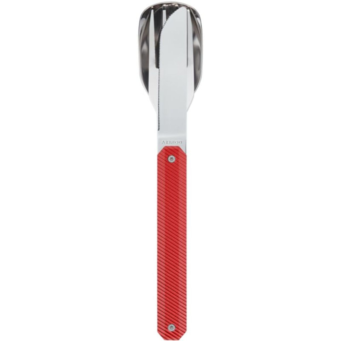 Couverts AKINOD 3 couverts droits 12h34 aluminium rouge