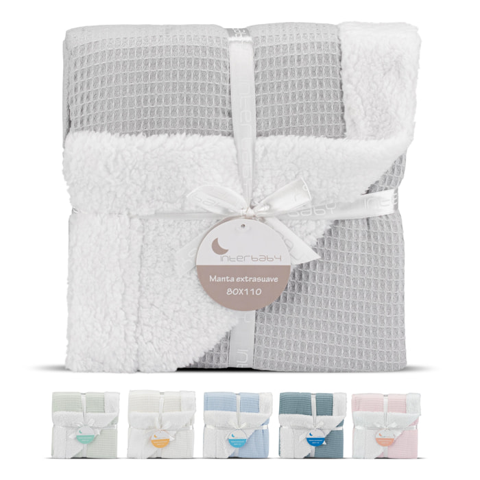 Manta Nido Abeja con Borreguillo