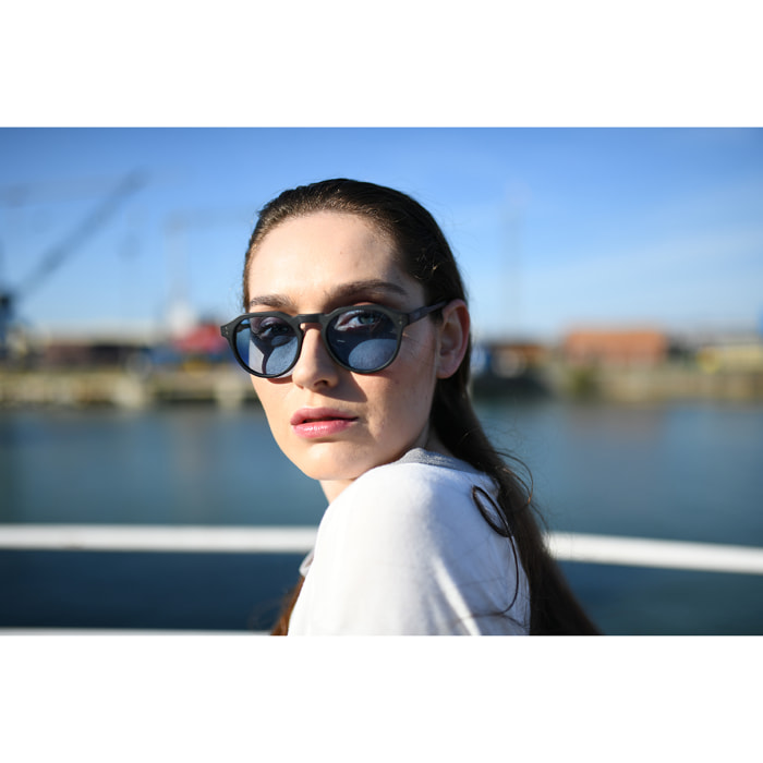 Gafas de sol OCEAN CYCLOPS - Negro mate y azul transparente
