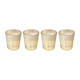 J-Line geurkaars M-Chic - verre - or - 21H - boîte de 4