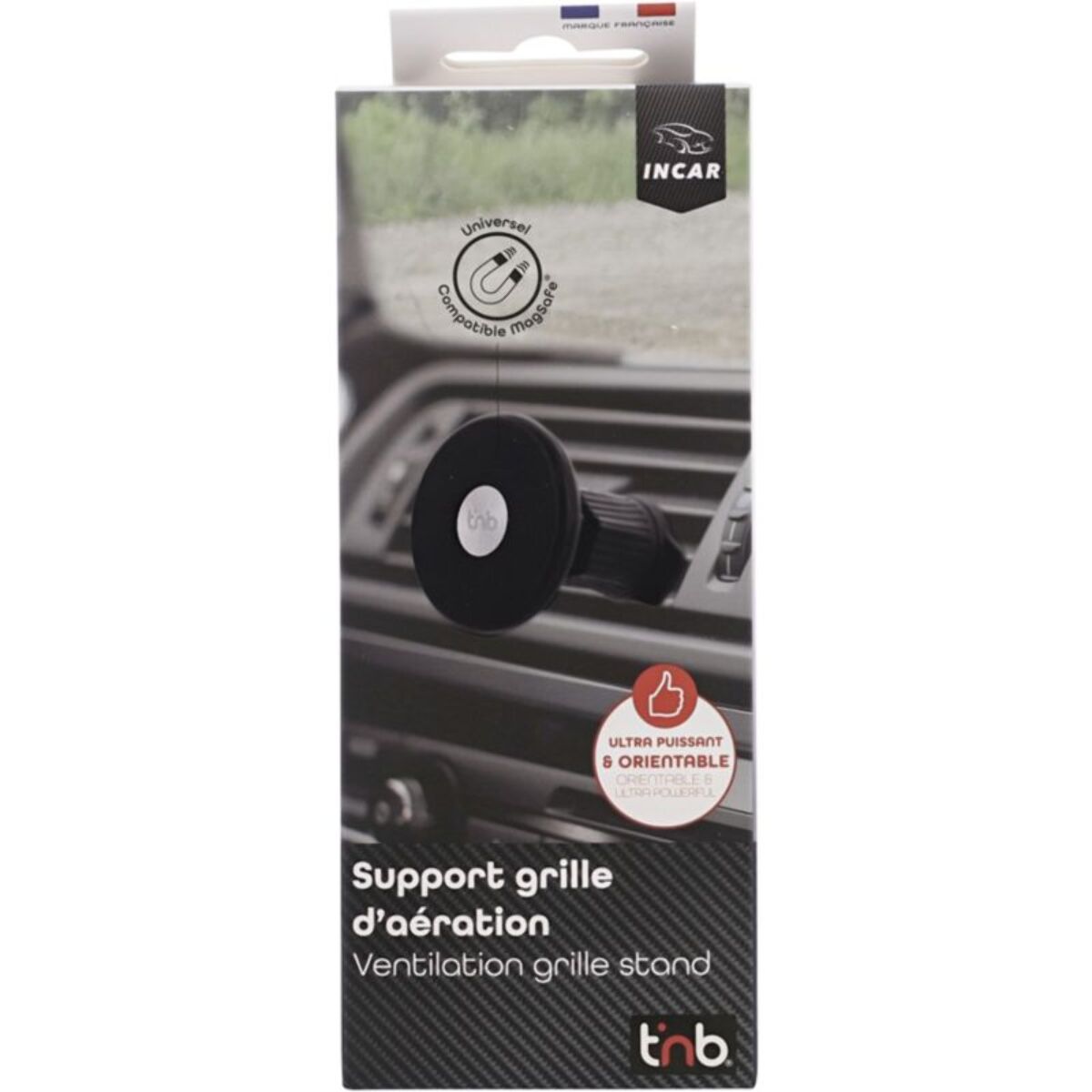 Support smartphone TNB Magsafe pour grille d'aération noir