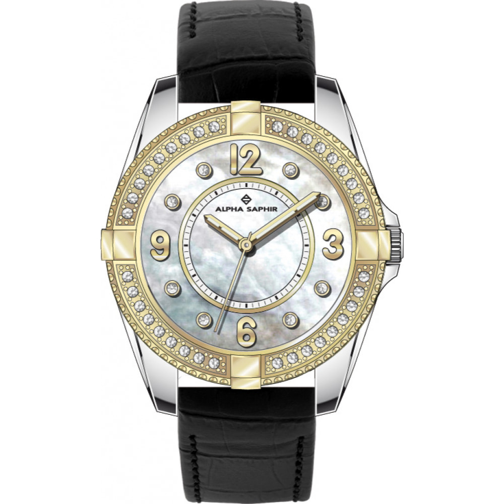 Reloj Alpha Saphir 365B Mujer Analogico Cuarzo con Correa de Piel