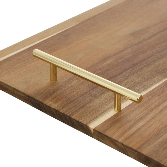 Plateau Mina gold marron 30x40cm
