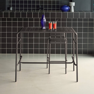 Table haute de jardin métal 4 places AMÉLIA