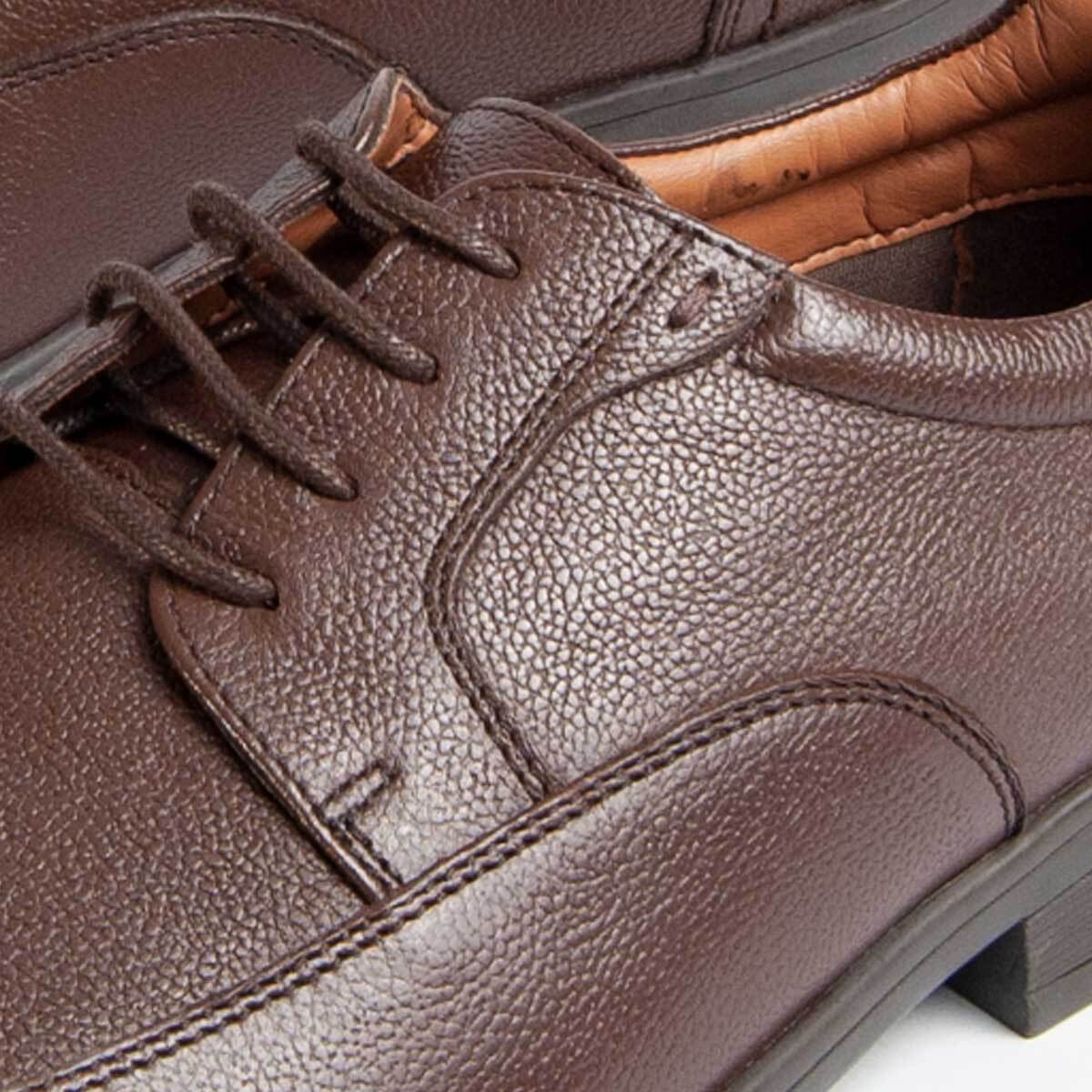 Zapato Oxford De Piel - Marron