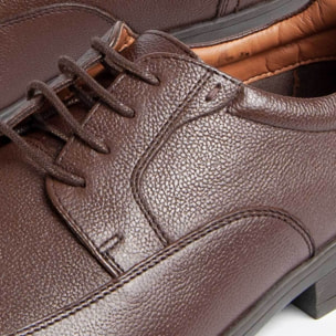 Zapato Oxford De Piel - Marron