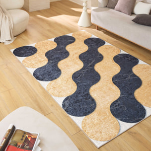 STAMPA - Tapis lavable à motif géométrique - Doré