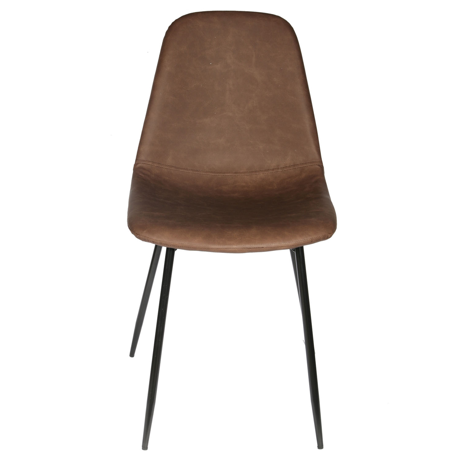 Chaise Pu Amber Marron - Lot De 4