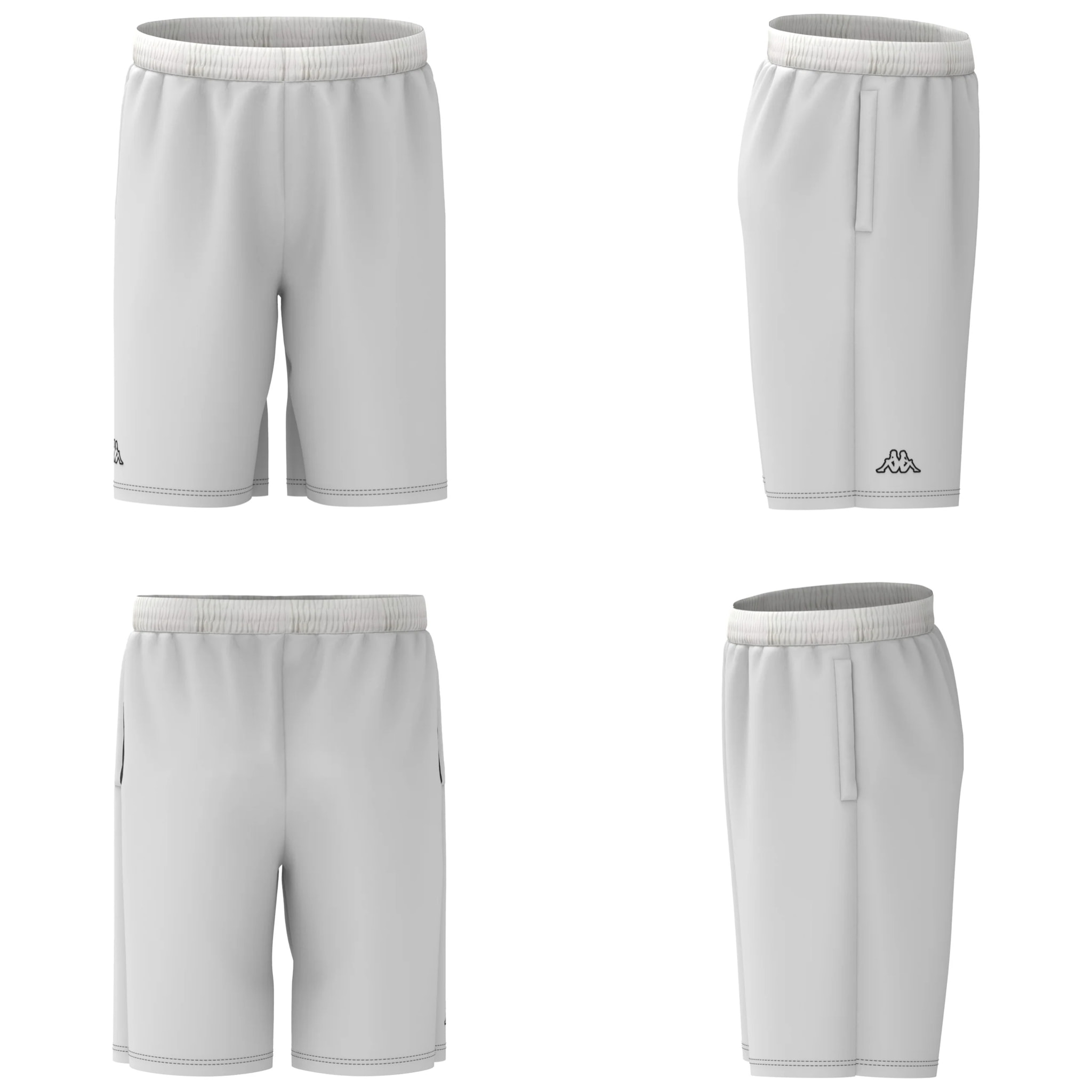 Pantaloni Corti Kappa Uomo Logo Cabog Bianco