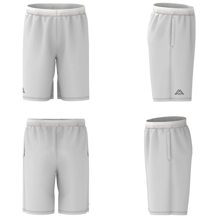 Pantaloni Corti Kappa Uomo Logo Cabog Bianco