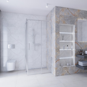 Pack WC bâti-autoportant + WC SAT sans bride fixations invisibles + Abattant softclose + Plaque blanche (SMART-Brevis-M270)