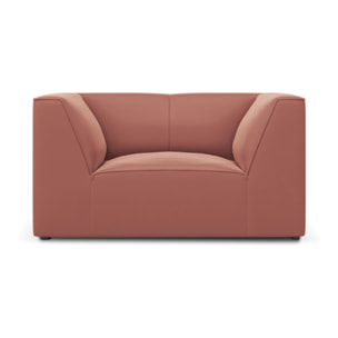 Fauteuil "Charles" en velours rose