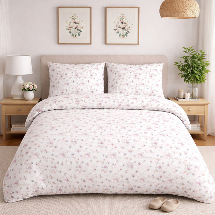 UNO CASA DESIGN Completo Letto Dec.Faldo_Piazza e mezza_Bianco