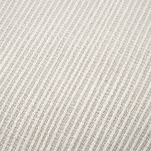 Coussin cœur rayures poly-coton - Naturel