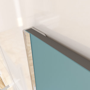2 profilés muraux de finition en aluminium Chrome H250 cm compatible avec WALL'IT et STONE'IT