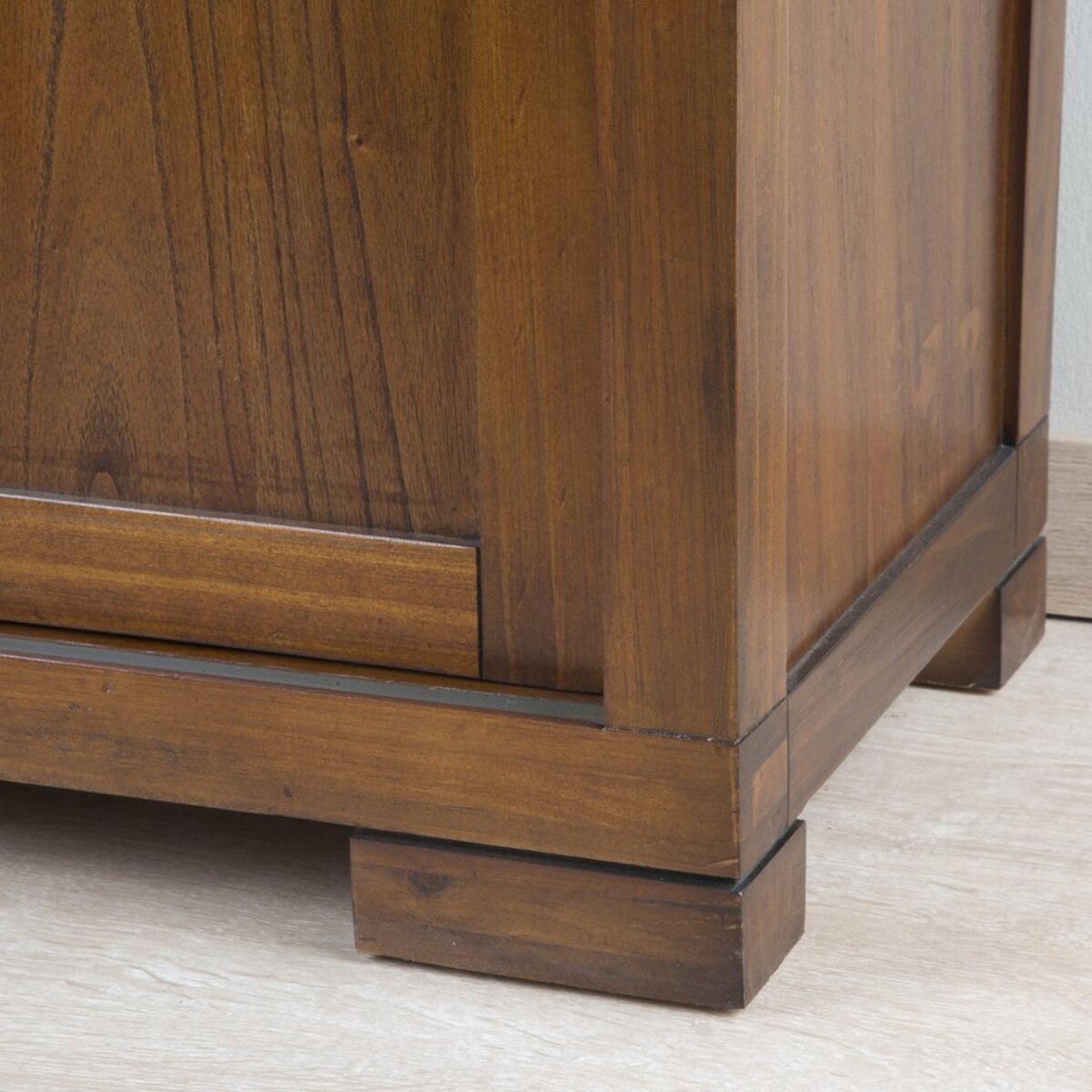 Buffet Kenia -bois massif de mindi et placage naturel de mindi-couleur teck 145 x 105 x 30 cm