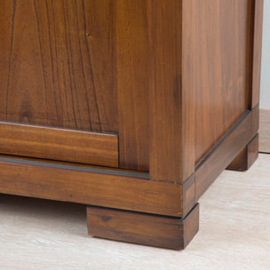 Buffet Kenia -bois massif de mindi et placage naturel de mindi-couleur teck 145 x 105 x 30 cm