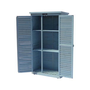 Armoire de jardin "Space" - 87 x 46.5 x 160 cm - Bleu ciel