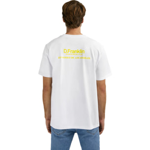 Camiseta Básica Unisex Social Club T-Shirt Blanco / Amarillo D.Franklin
