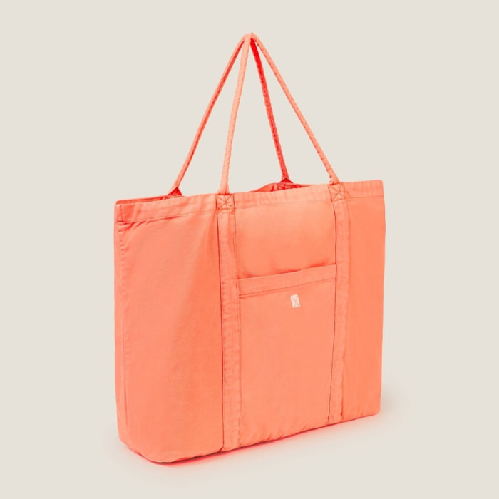 Bolsa flúor algodón twill Padi color teja coral Algodón