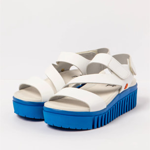 Sandalia de cuña 1573 NAPPA WHITE-BLUE/BRIGHTON color White-blue