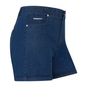 Shorts denim da donna con vita regular design 5 tasche