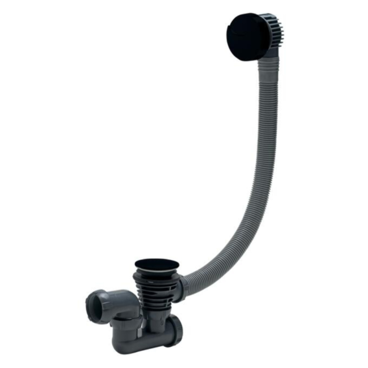 Baignoire droite 170 X 75 Brive avec vidage noir mat