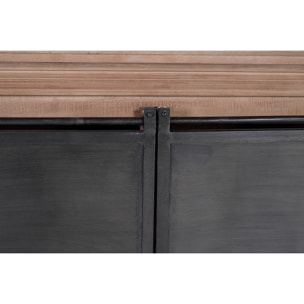 Alacena de Madera de Mango 200 Cm Estilo Industrial Moderno