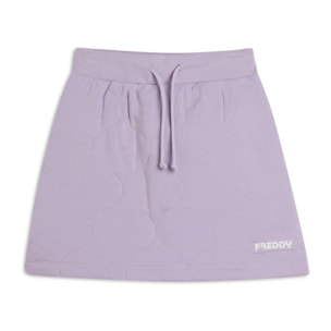 Gonna Bambina a trapezio in cotone texturizzato